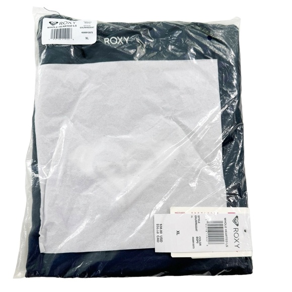 Roxy Whole Hearted Long Sleeve UPF 50 Swim Rashguard Navy Blue Size XL NWT - Picture 12 of 12